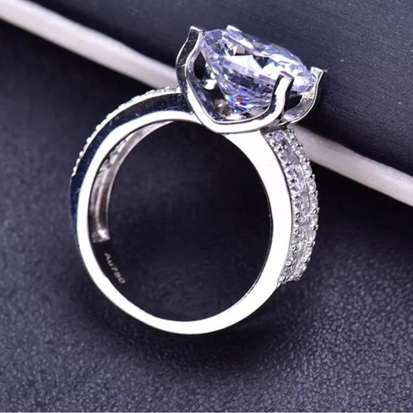 5CT Certified Lab Grown Diamond Round Cut Cow Head Wedding Ring Size 7 - Picture 6 of 6